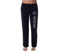 Wednesday Womens' TV Show Series Title Logo Character Sleep Pajama Pants, Black, S