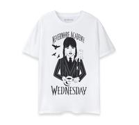 Wednesday Womens White Tea Short Sleeved T-Shirt - Large