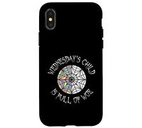 Wednesday's Child Full of Woe Trendy Popular Round Window Case for iPhone X/XS