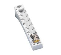 Wedo 160701037 Münzrille 0.10 Euro 10 Cent Plastic for 75 Coins with Tags 18 x 4.5 "x 1 1/4, Grey