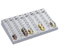 Wedo 160780037 Money-Counting Tray with Removable Coin Holders 27.9 x 18.8 x 4.8 cm Light Grey