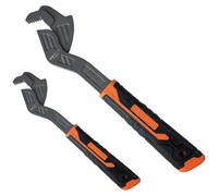 WEDO 2-Piece Multi-function Wrench Set,Size 6"+ 8",Universal Adjustable Wrench,CR-V Steel,Anti slip rubber handle,Spring Loaded wrench,Crowfoot Spanner,Self-adjusting Pipe Wrench
