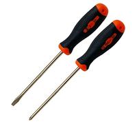 WEDO 2-Piece Non-Sparking Screwdriver Set,Flat Head 3X50mm,Phillips Head PH0 50mm,Aluminum Bronze,Fiberglass Handle