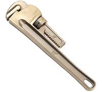 WEDO 24" Non-Sparking Pipe Wrench, Spark-Free Straight Plumbing Wrench,No Spark Safety Adjustable Spanner,Length 600mm,Opening Max 75mm,Aluminum Bronze,DIN/BAM/FM Standard