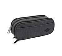 WEDO 24245037 College Pencil Case for School and University, 3 Zip Compartments, Lots of Storage Space, Made of Polyester, Grey, Gray, Pencil case