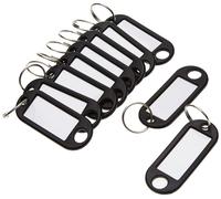 Wedo 262 101801 Key Ring Tag - Black (Pack of 10) Black With Ring