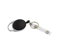 WEDO 262415501 2-in-1 Belt Clip for Keys and Card - Retractable Cord (59.50 cm) - Nylon - Silver/Matt Black