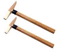 WEDO 2PCS Copper Scaling Hammer Set,150g+300g,Wooden Handle,Welding Chipping Hammer,Die-Forged,Corrosion Resistant