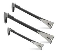 WEDO 3PCS Pry Bar Set,200mm+250mm+300mm Nail Puller,High Carbon Steel Crowbar,V Type Cats Paw Nail Remover,Utility Claw Bar Tool for Home Remolding,Woodworking