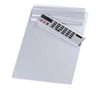 Wedo 57 954 A4 Aluminium Clipboard with Solar Powered Pocket Calculator