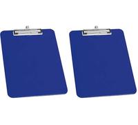 Wedo 576603 A4 Clipboard in with Pen Holder - Blue (Pack of 2)