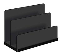 Wedo 633001 Office Letter Rack - Black Letter Holder