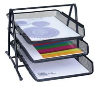 Wedo 65 801 3-Tier Letter Tray Set - Black