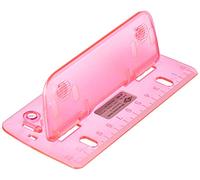 Wedo 67809 Double Pocket Hole Punch Plastic for Filing for 8 cm Perforation with 12 cm Scale, Pink