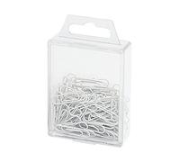 Wedo 901244200 Metal Plastic Coated Paper-Clips, 27 mm, Pack of 100 White