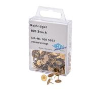 Wedo 9085653 Push Pins - Brass Head Diameter 10 mm Pack of 100