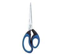 Wedo 98910 Scissors Stainless Steel Soft-Cut 10 Inches / 25.5 cm with Rubber Handle Black/Blue