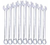 WEDO 9PCS Combination Wrench Set with Roll-up Pouch, Combination Spanner,12-Point Design,SAE 1/4" to 3/4",CR-V,Corrosion Resistant,Die-forged,Polished Smooth Surface,Ideal for Mechanics & DIY