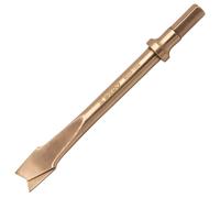 WEDO Air Flat Chisel,Non-Sparking Pneumatic Air Hammer Chisel Bit,Tip Width 20mm,Length 175mm,0.39inch(10mm) Hex Shank,Punch Chisel,Beryllium Copper,Non-Magnetic,DIN Standard,BAM & FM Certificate