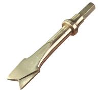 WEDO Air Flat Chisel,Non-Sparking Pneumatic Air Hammer Chisel Bit,Tip Width 20mm,Length 175mm,0.39inch(10mm) Hex Shank,Punch Chisel,Aluminum Bronze,DIN Standard,BAM & FM Certificate