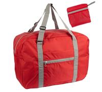 WEDO Bagtogo Luggage Bag - Foldable Travel Bag (35L), Water-Repellent & Lightweight Nylon, Adjustable Carry Straps, Waterproof Zips, Suitcase Strap for Trolley Attachment, Red, red, standard size