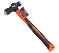 WEDO Ball Pein Hammer with Fiberglass Handles, 1lb Ball Peen Hammer with Plastic Non-Slip Coating Handle, High Carbon Steel, Die-Forged, Strong Torque,Length 320mm