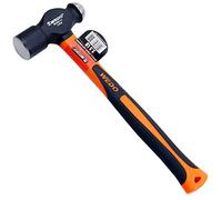 WEDO Ball Pein Hammer with Fiberglass Handles, 2.5lb Ball Peen Hammer with Plastic Non-Slip Coating Handle, High Carbon Steel, Die-Forged, Strong Torque,Length 340mm