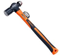 WEDO Ball Pein Hammer with Fiberglass Handles, 3lb Ball Peen Hammer with Plastic Non-Slip Coating Handle, High Carbon Steel, Die-Forged, Strong Torque,Length 340mm