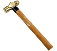 WEDO Brass Ball Peen Hammer 2lb(900g),Ball Pein Hammer with Wooden Handle, Length 365mm(14"),Die-Forged,Corrosion Resistant,DIN Standard