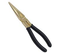 WEDO Brass Long Nose Pliers, Needle Nose Pliers with Soft Grip Handles, 200mm(8"),Professional Industrial-Grade Wire Stripper/Cutter/Crimper, Die-Forged, Corrosion Resistant, DIN Standard