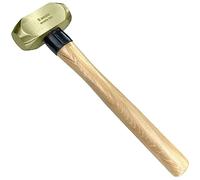WEDO Brass Sledge Hammer 1lb(450g), Club Hammer with Wooden Handle, Die-Forged, Corrosion Resistant, Length 12"