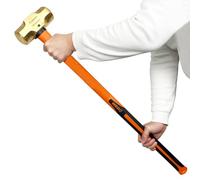 WEDO Brass Sledge Hammer with Fiberglass Handle, Non-Magnetic, Die-Forged, Corrosion Resistant, DIN Standard, 8lb(3600g), 700mm, 16"