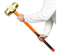 WEDO Brass Sledge Hammer with Fiberglass Handle, Non-Magnetic, Die-Forged, Corrosion Resistant, DIN Standard, 14lb(6300g), 900mm, 36"