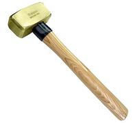 WEDO Brass Sledgehammer 2lb(900g), Club Hammer with Wooden Handle, Die-Forged, Corrosion Resistant, DIN Standard, Length 12.5"(320mm)