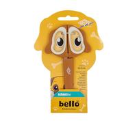 WEDO Children's Scissors 13 cm Dog Motif Bello Brown - Craft Scissors with Soft Grip & Round Tip