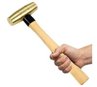 WEDO Club Hammer, Sledgehammer, Brass Hammer with Wooden Handle, Non-Magnetic, Die-Forged, Corrosion Resistant, DIN Standard, 1/2lb(230g), 11"(280mm)