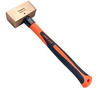 WEDO Copper Double Face Hammer,Sledge Hammer with Fiberglass Handle,300mm,500g