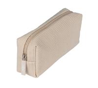WEDO Cotton Corduroy Pencil Case Pen Bag Stationery Pouch Beige, Beige., Cord