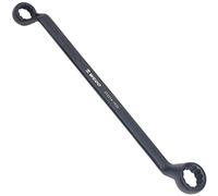 WEDO Double Box End Wrench,Black-Spray on Surface, 75-Degree Deep Offset,Metric, 22x24mm, Length 330mm,Die-forgedWear Resistance, High Strength, 40CR, DIN Standard