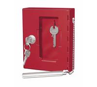 Wedo Emergency Key Box, Steel, Red, 15 x 12 x 4 cms
