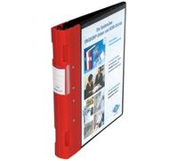 Wedo Ergogrip 5815002 Presentation Folder (A4, 4-Ring Mechanism, Plastic, 31.3 x 3.8 x 28.0 cm) Black/Red