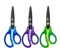WEDO Gripy Craft Scissors 17.5 cm - Round Stainless Steel Blades with Titanium Coating & PVD Technology, Ergonomic & Non-Slip, Durable & Precise - for School, Office & Crafts, Assorted Colours