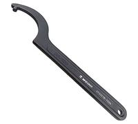 WEDO Hook Wrench with Pin, Hook Spanner Tools, C-Shaped Wrench, 40 Chrome Steel, Die-Forged, Strong Torque,Wear Resistance,Black-Spray on Surface,Size 95-100mm, Length 281mm