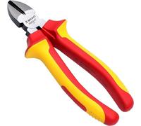 WEDO Insulated Diagonal Cutting Pliers 150mm(6"), VDE 1000V Side Wire Cutters Injection Pliers, Anti-Slip Handles, CR-V, Jaw Hardness HRC58-63, Die-Forged