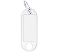Wedo Key Fob Plastic/Metal with Ring Diameter 18 mm 52 x 21 x 3 mm White Pack of