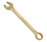 WEDO Non-Sparking 10mm Combination Wrench,Metric,Length 135mm,Spark-free 12-Point,15-Degree Offset Spanner,Aluminum Bronze,Corrosion-resistance,DIN 3113,BAM&FM Certificate