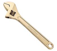 WEDO Non-Sparking Adjustable Wrench 6", Spark-Free Safety Spanner, Safty Tool,Aluminum Bronze,DIN Standard, BAM & FM Certificate, Opening Max 18mm