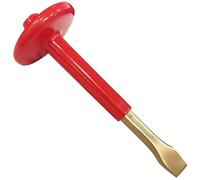 WEDO Non-Sparking Flat Chisel 11 Point Hex,Cement Chisel,Brick Chisel,Masonry Chisel with Thickness Hand Guard,Aluminum Bronze, Length 350mm,Suitable for Petrochemical Industry, Garage,Boat