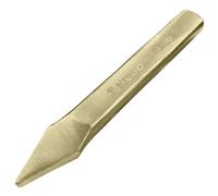 WEDO Non-Sparking Flat Chisel Pointy Head,Cold Chisel,Aluminum Bronze,4x7x200mm,BAM & FM Certificate,Cone Chisel for Carpentry, Metalwork, Woodwork & Masonry Work