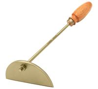 WEDO Non-sparking Semicircle Scraper,Scraper Spatula Blade Width 100mm,Length 326mm,Aluminum Bronze,Corrosion Resistant,Wooden Handle,BAM&FM Certificate